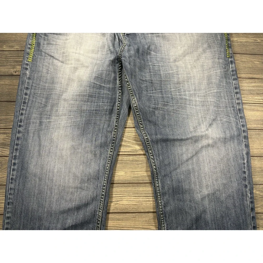 Miskeen Jeans Mens 44 Originals Streetwear Straight Embroidered Patchwork Y2K